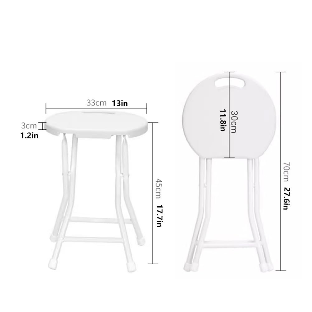 18 Inch Black Plastic Folding Stool with Handle H975