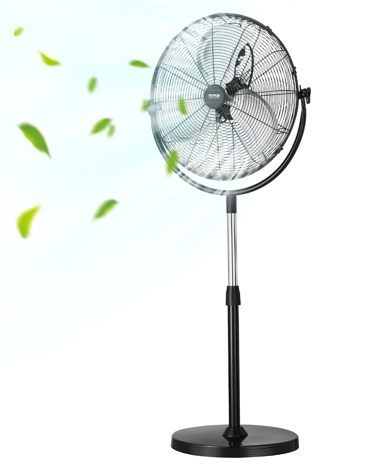 20 Inch 3 Speed Adjustable Height Pedestal Fan U487