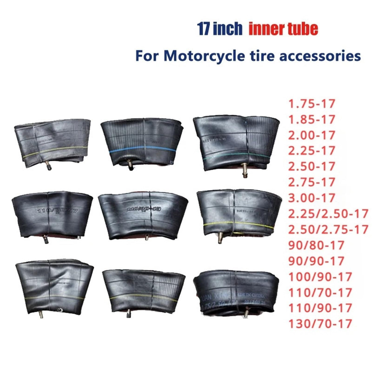17 Inch Inner Tube 2.50-17 80/90-17 Tire H304