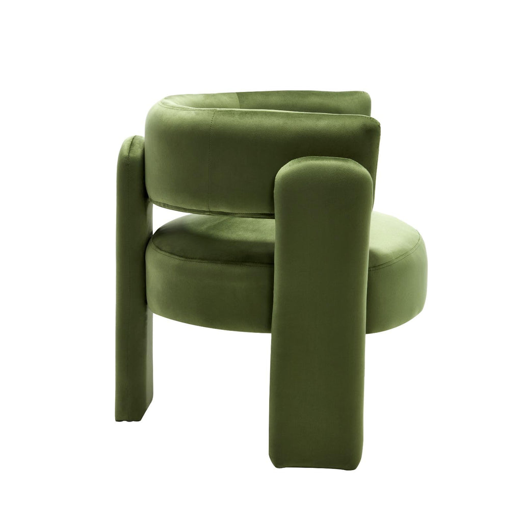 Set of 2 Green Upholstered Accent Chairs with Arms M318340