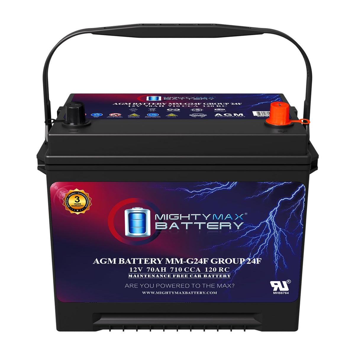 12V 70Ah AGM Replacement Battery G12160
