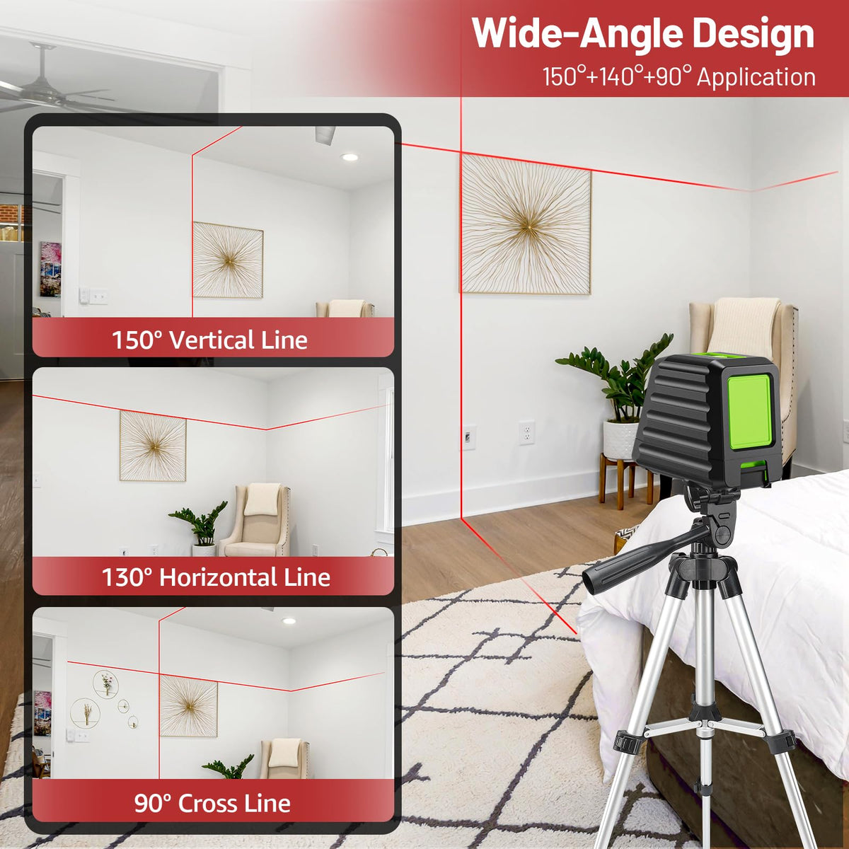 150Ft Red Self Leveling Laser Level with Tripod Y68428