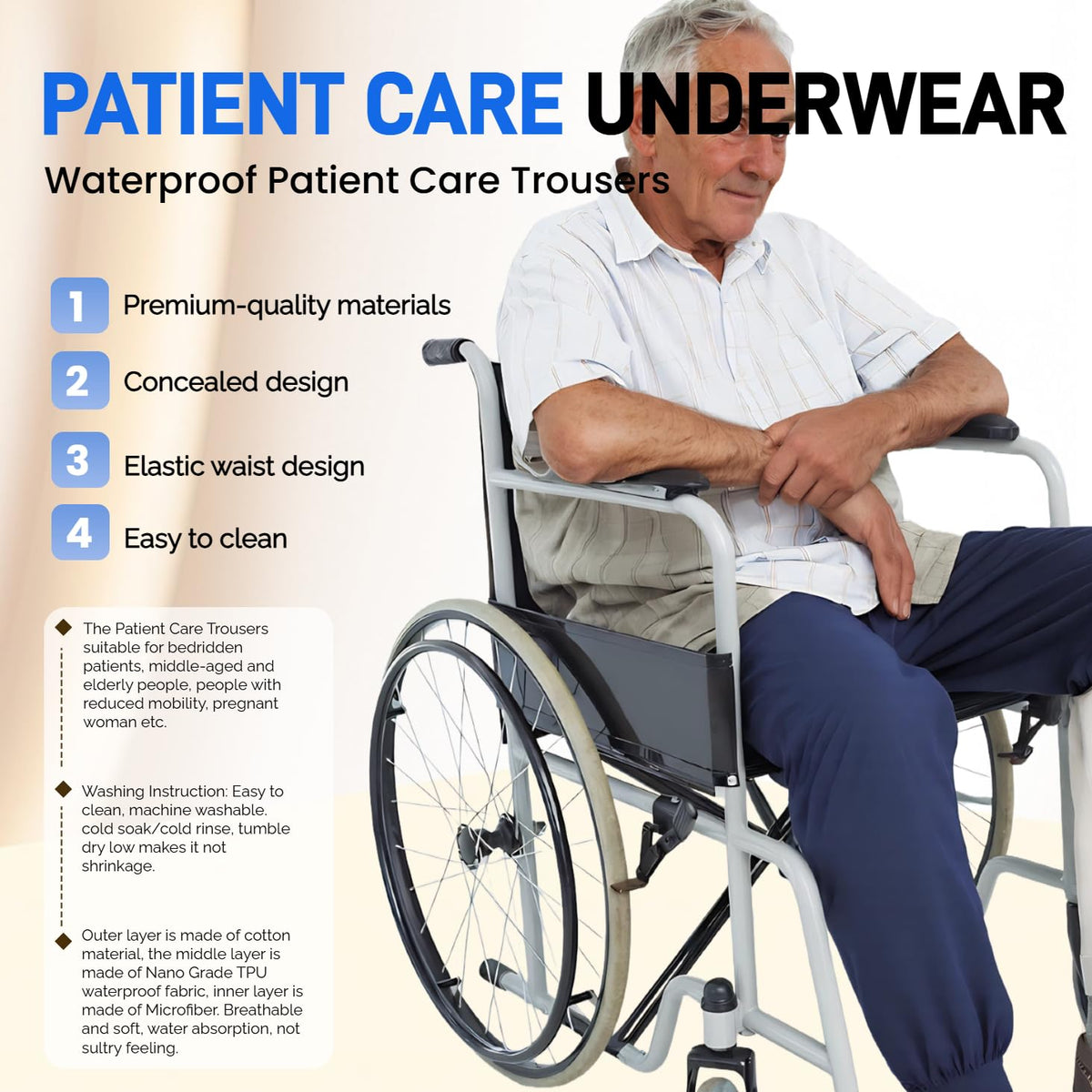 Adjustable Reusable Adult Incontinence Pants B700692