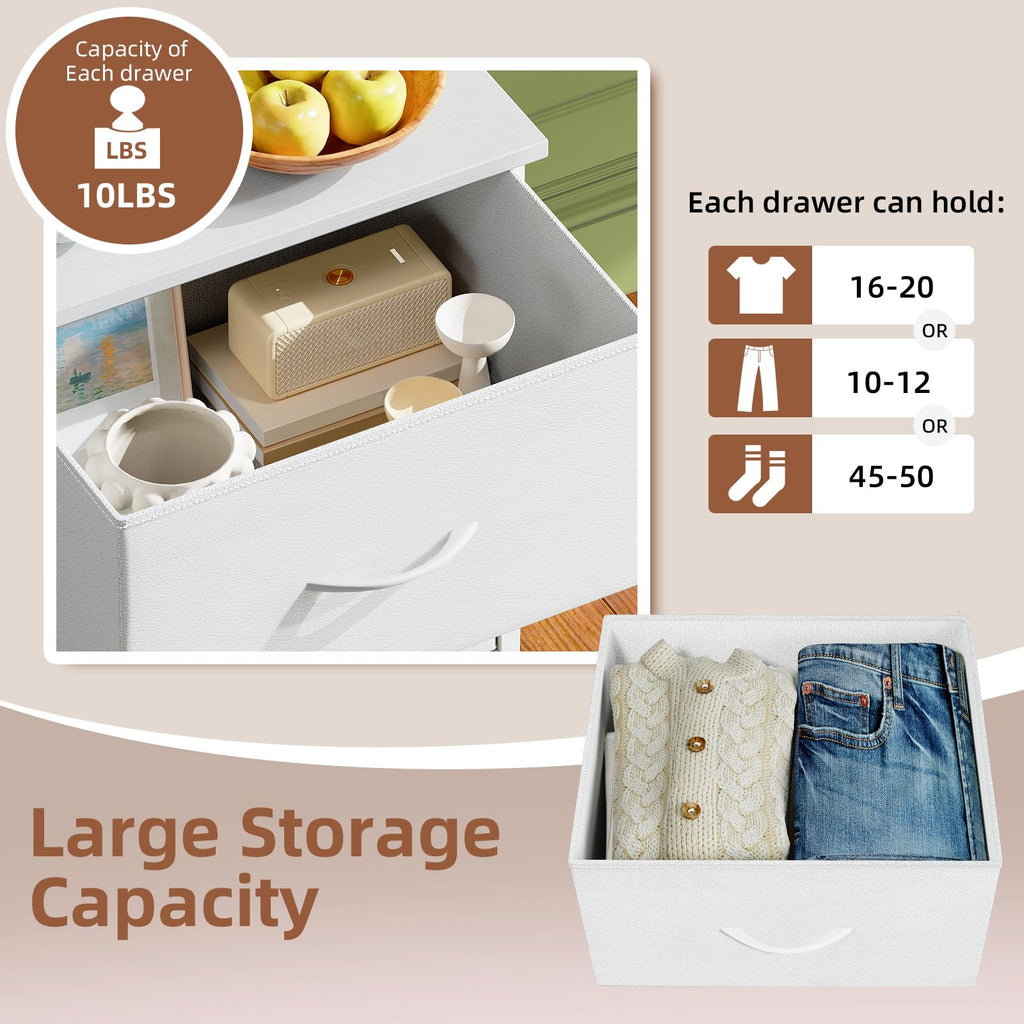 White 3 Drawer Dresser B449938