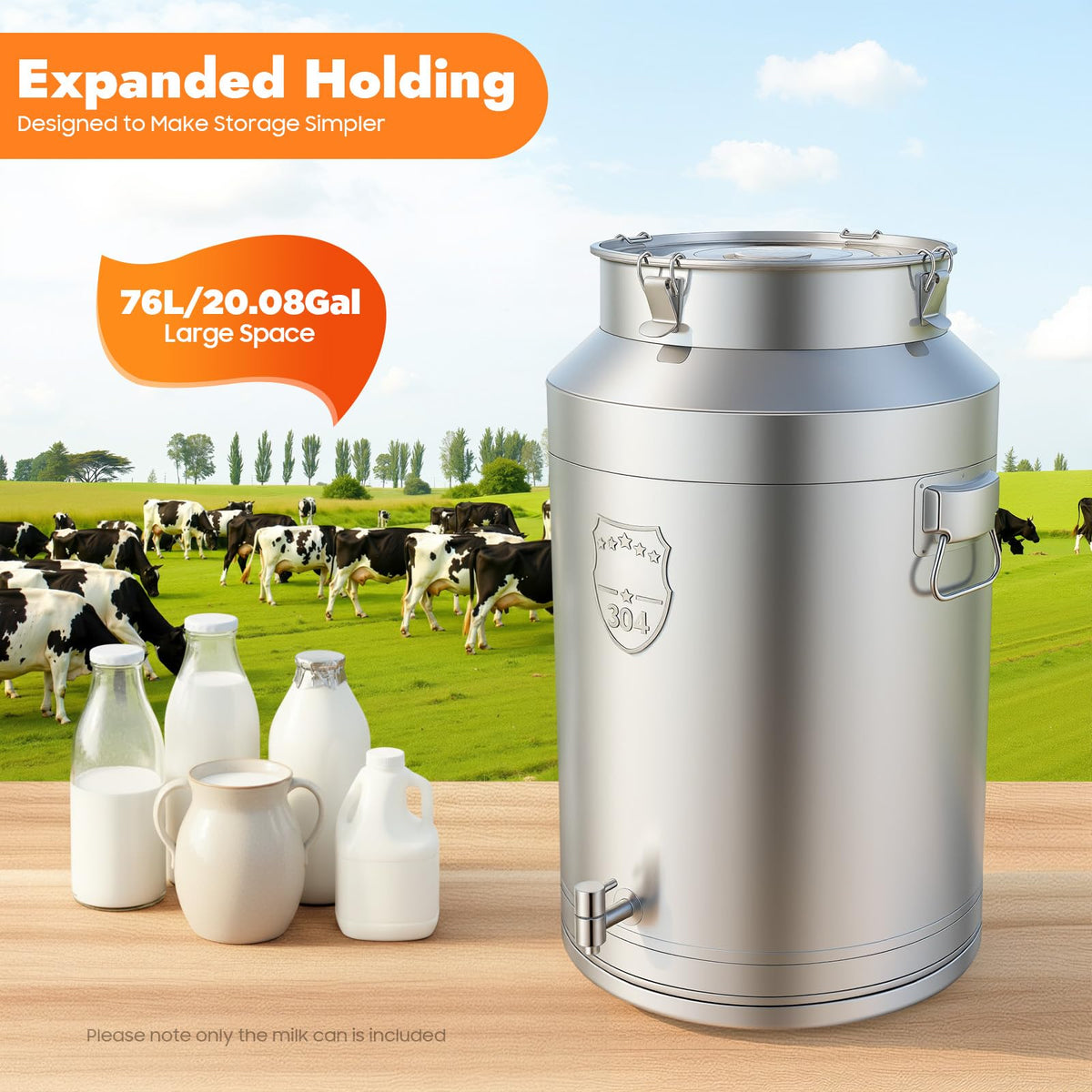 20Gal Stainless Steel Water Dispenser with Faucet E878