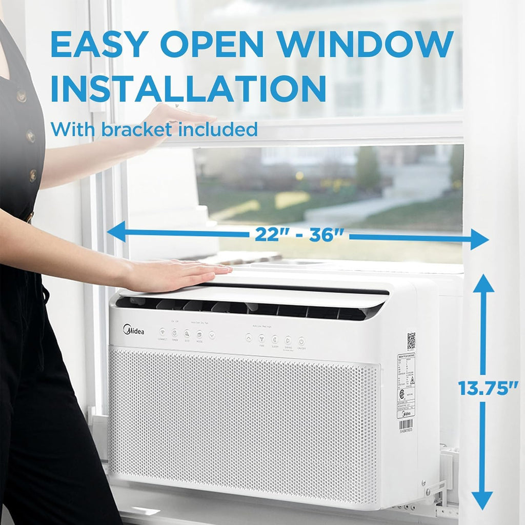 12,000 BTU U-Shaped Smart Inverter Window Air Conditioner E614