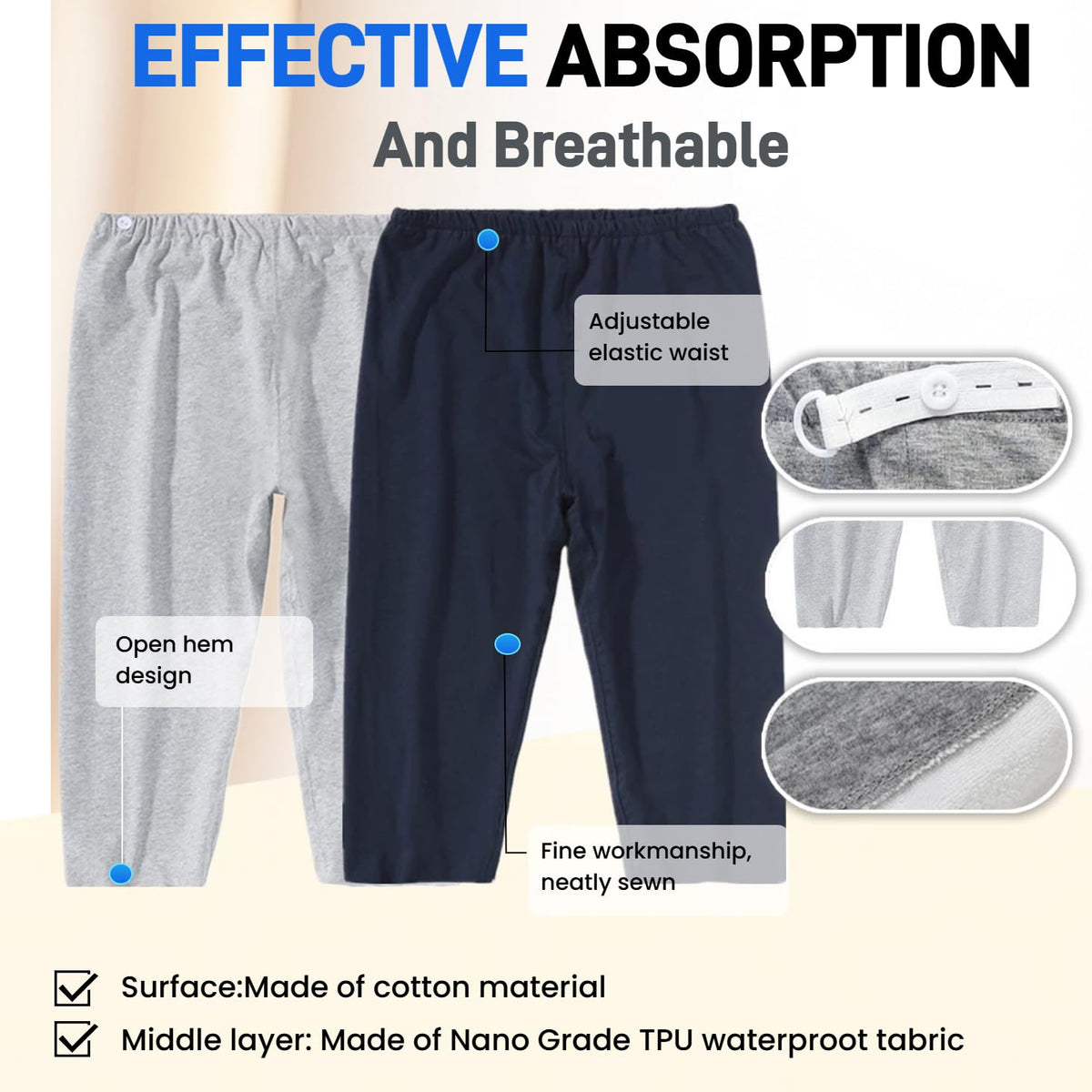 Adjustable Reusable Adult Incontinence Pants B700692