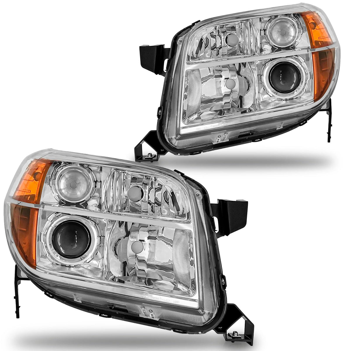 2006-2008 Honda Pilot Headlights Assembly Chrome Pair S7896