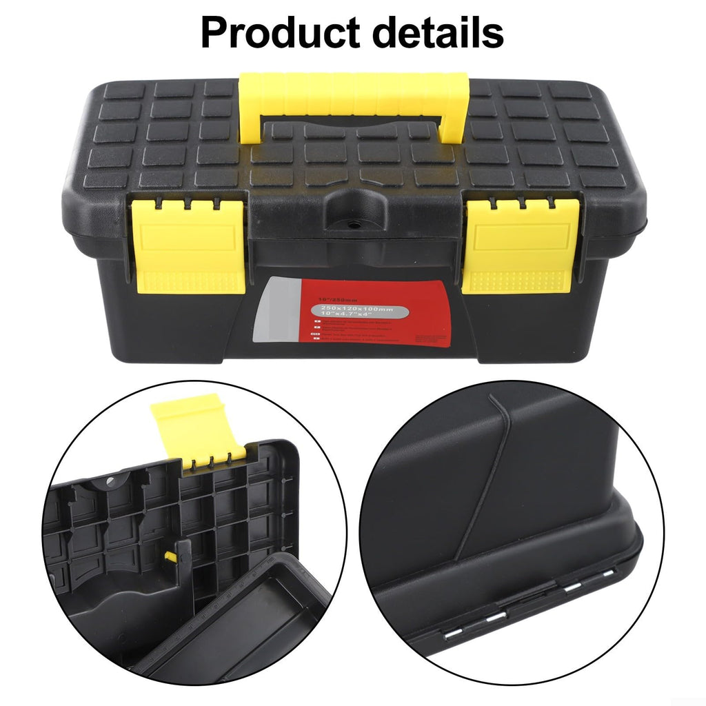 10-Inch Two-Layer Plastic Toolbox with Secure Latch I7005