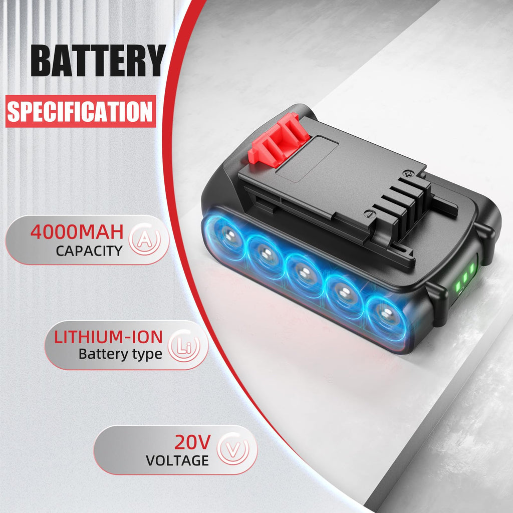 4.0Ah 20V Lithium Battery 2Pack G32544