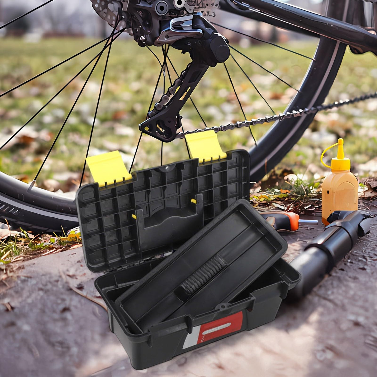 10-Inch Two-Layer Plastic Toolbox with Secure Latch I7005