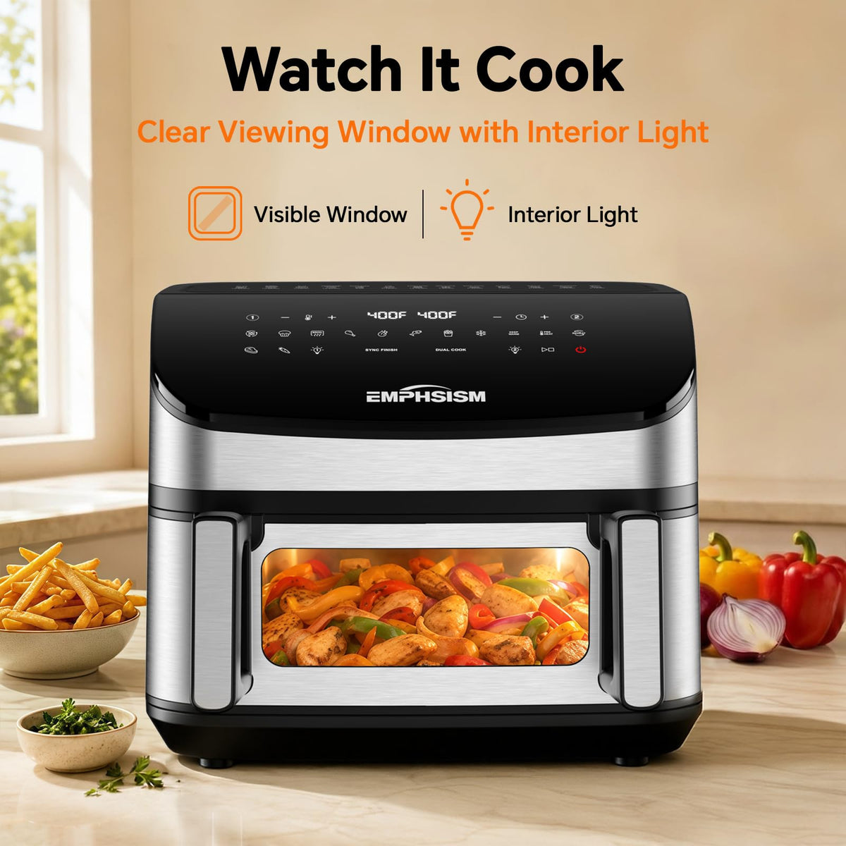 12QT Dual Zone Air Fryer with Viewing Window Y9139