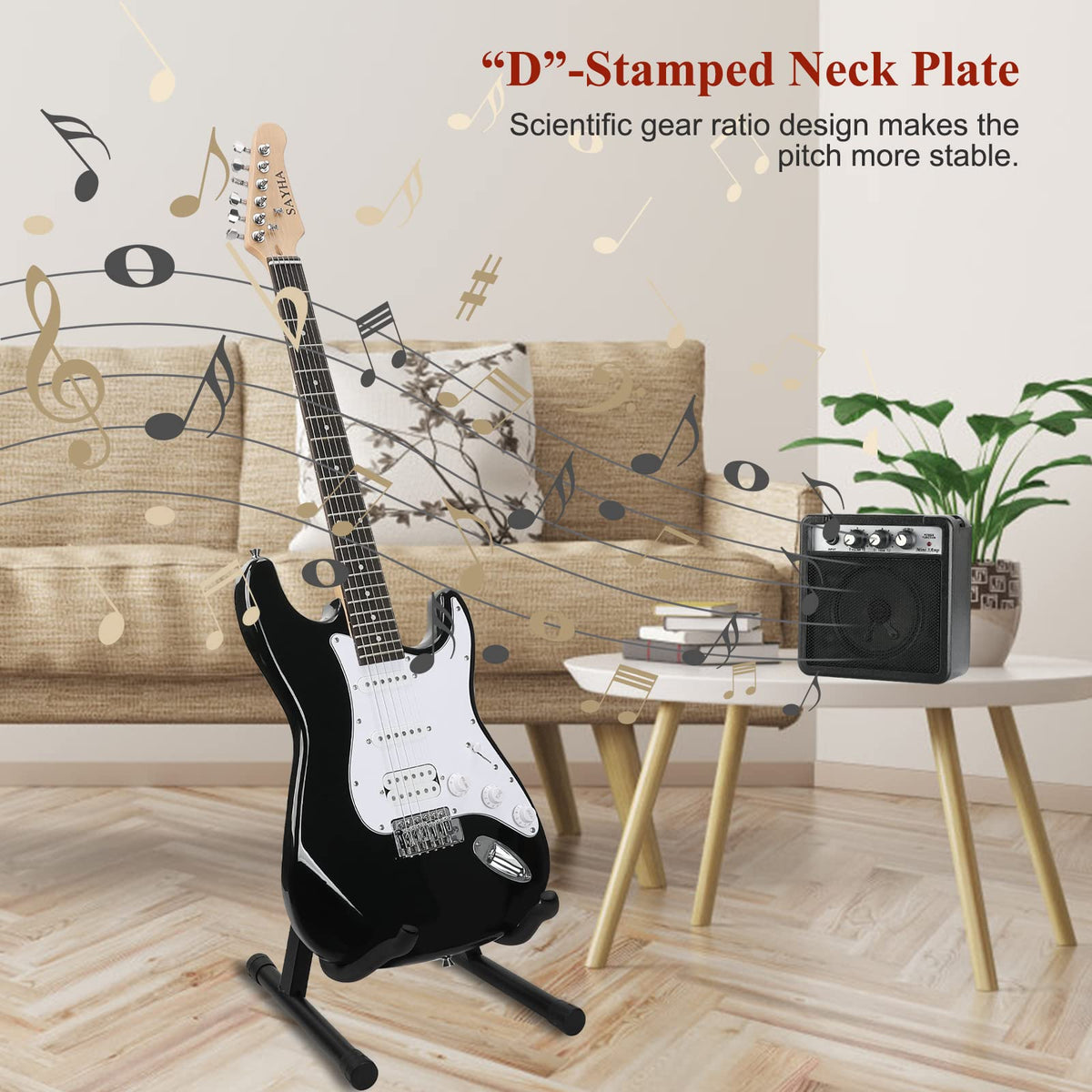 39 Inch HSS Pickups Electric Guitar Starter Kit with Amplifier Bag M953