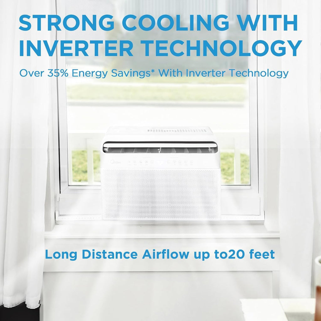 12,000 BTU U-Shaped Smart Inverter Window Air Conditioner E614