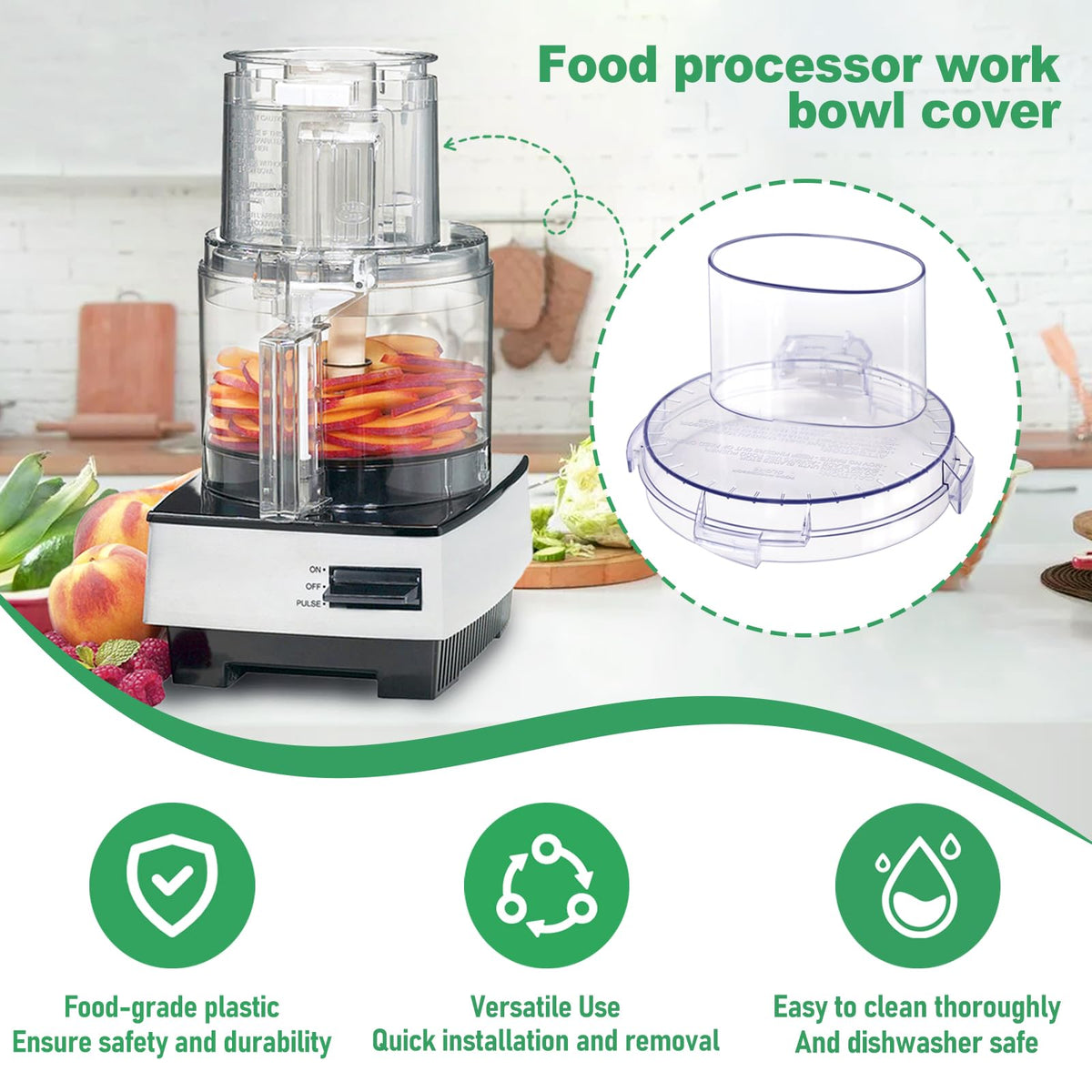 Work Bowl Cover Food Processor Replacement Parts D632