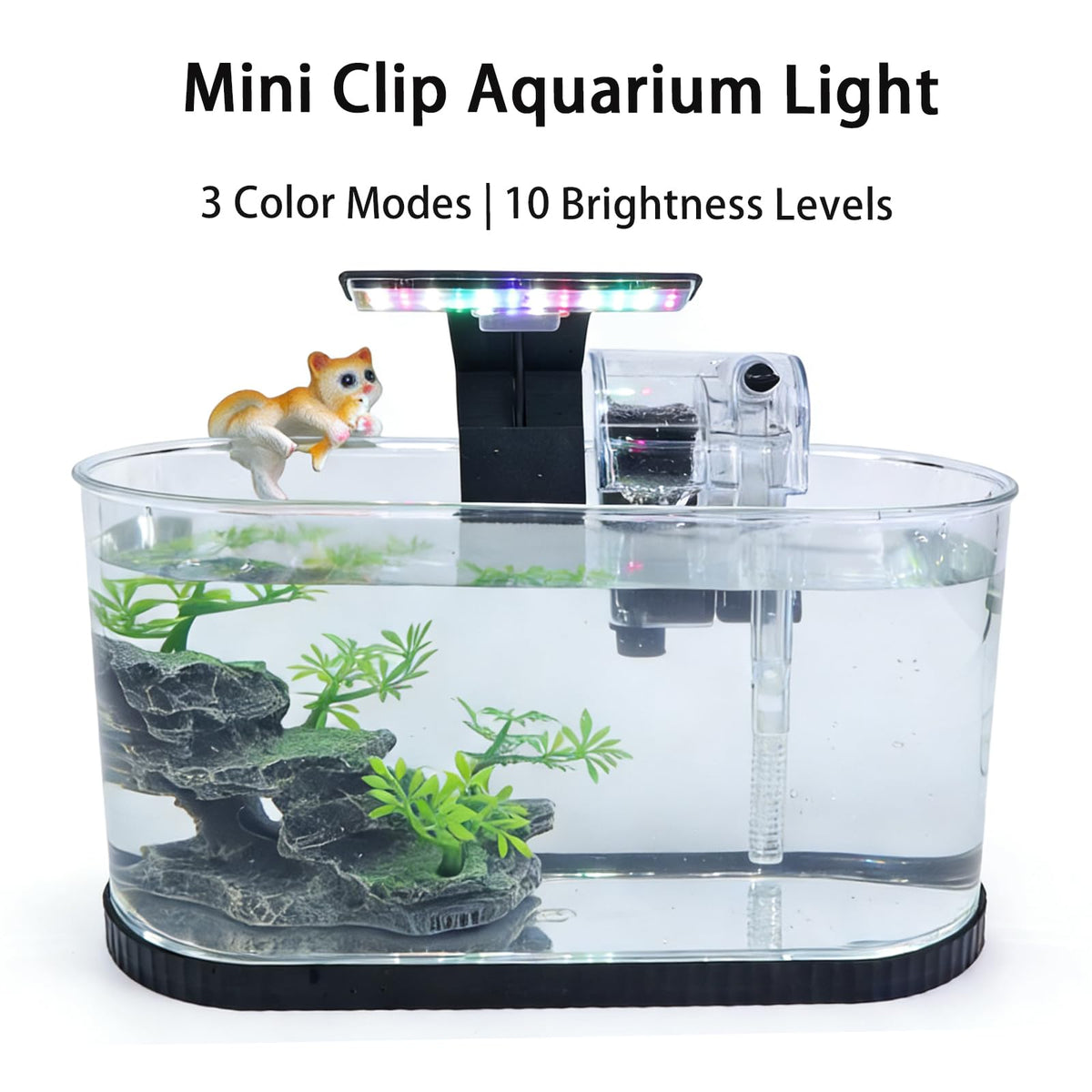 2 Gallon Fish Tank Kit with Filter and Light O67892