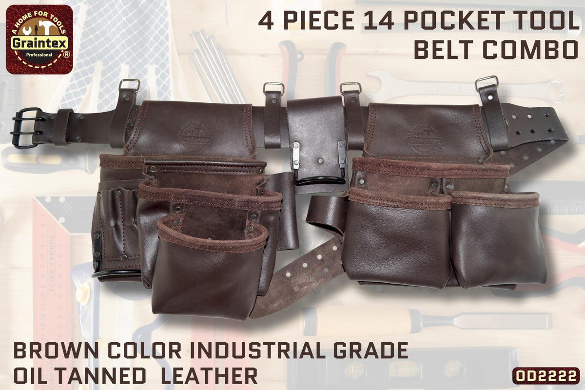 13 Pocket Leather Tool Belt P625