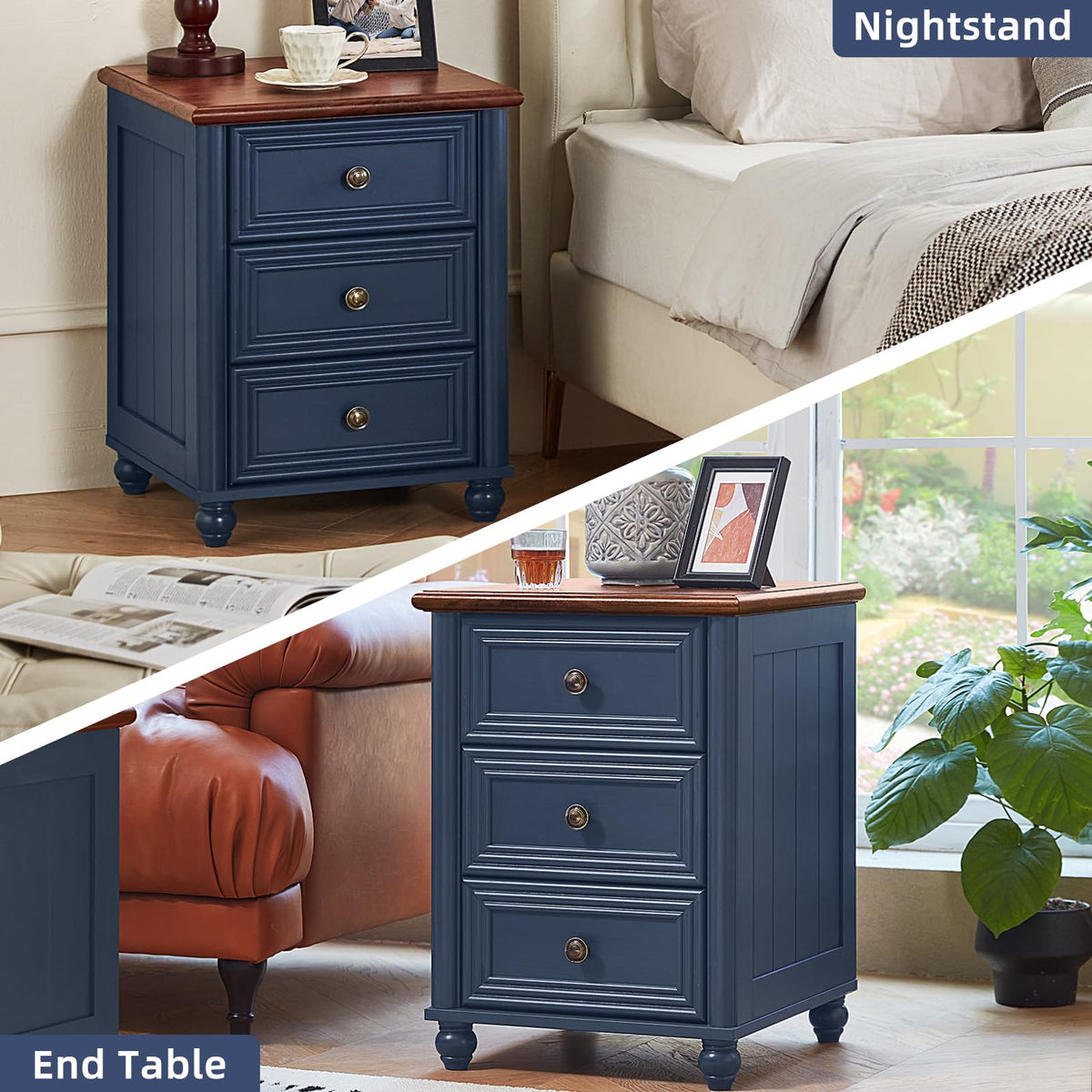 18" Night Stand with 3 Drawers L86229