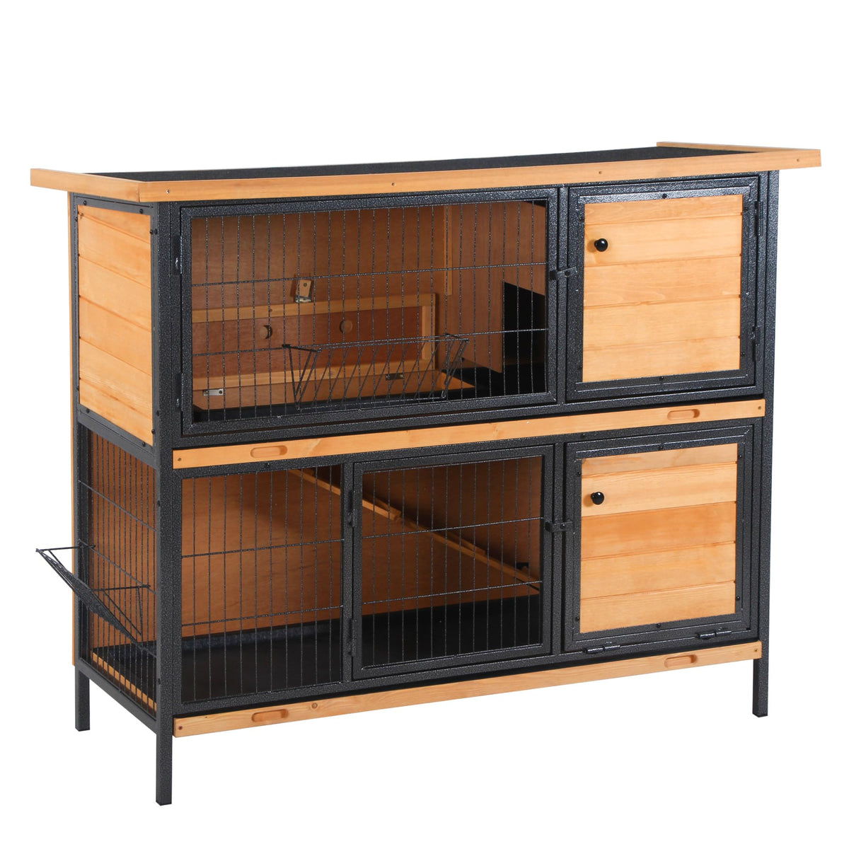 48" 2-Story Rabbit Hutch with Metal Frame C208805