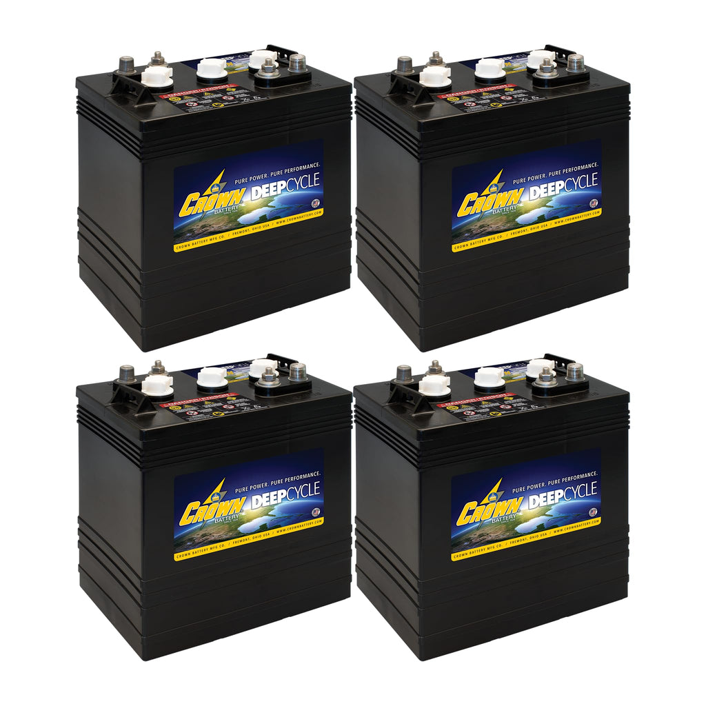 6V 260Ah Flooded Lead Acid Deep Cycle Battery Pack of 4 T3248