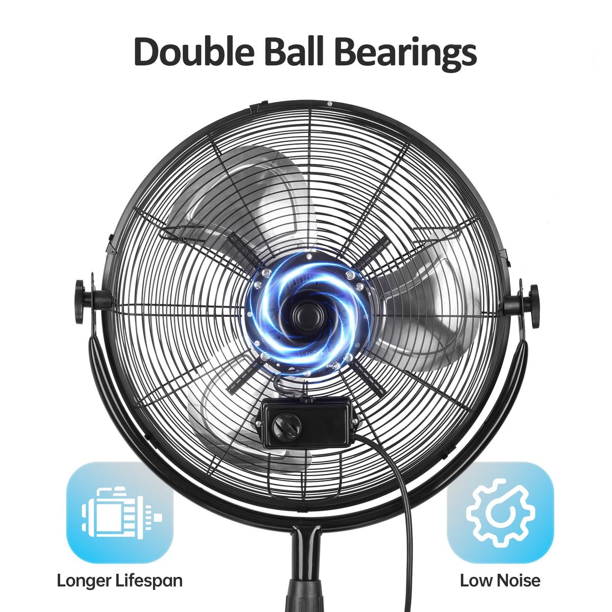 18 Inch High Velocity Metal Pedestal Fan F757