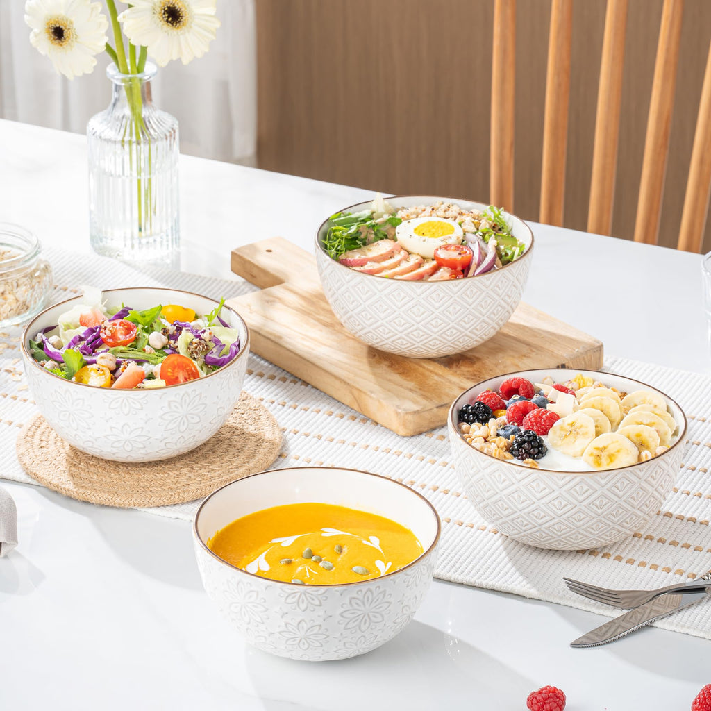 26 oz Ceramic Soup Bowls Set of 4 C779165